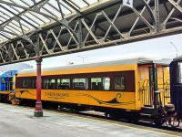 Einer der Züge im Bahnhof von Dunedin