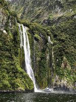 Wasserfall im Milford Sound