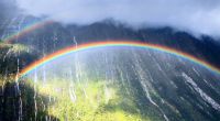 Regenbögen im Milford Sound