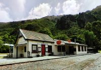 Dampflockbahnhof in Kingston, Te Waipounamu, Südinsel