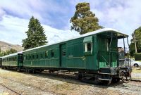 Die alten Wagons fahren noch durch Kingston auf der Südinsel