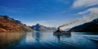 Die TSS Earnslow auf dem Wakatipu See in Queenstown