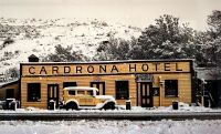 Cardrona Hotel im Winter, in der Gegend befinden sich die berühmtesten Skigebiete Neuseelands