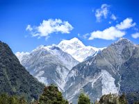 Das ist das Ziel des Hubschrauberfluges, der Fox Gletscher bei Fox 