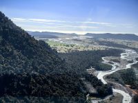 blick auf das Tasmanische Meer vom Hubschrauber aus