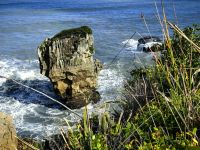 Felsen in der Brandung bei Punakaiki