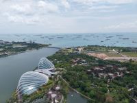 Blick vom Marina Bay Sands, Singapur