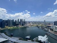 Ausblick von der Aussichtsplattform des Marina Bay Sands