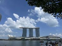Blick auf das Marina Bay Sands Hotel