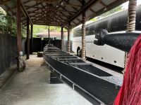 Ein typisches Waka (Holz-Kanu)