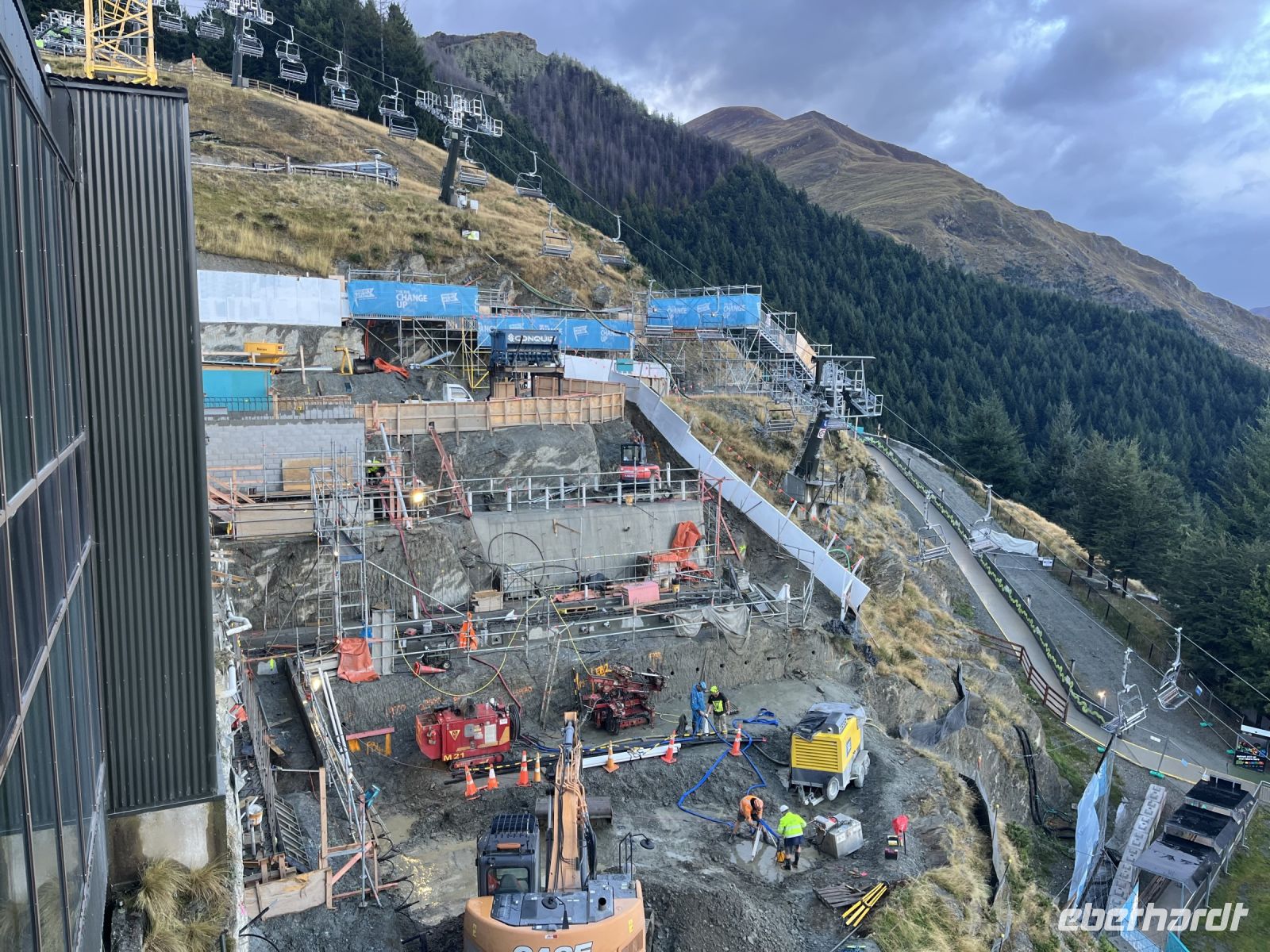 Bauarbeiten auf dem Bob´s Peak