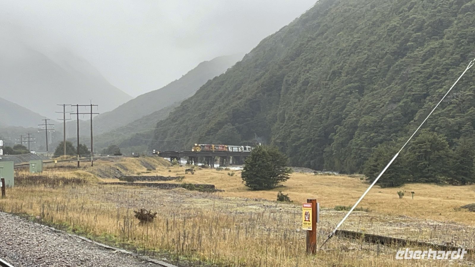 Einfahrt des Tranz Alpine Zugs