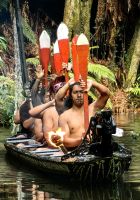 Kriegsmaori in einem Waka