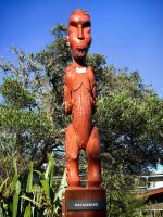 Maoriskulptur in Te Puia