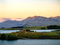 Tolles Abendrot am Lake Tekapo