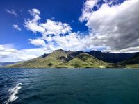 Unsere Fahrt auf dem See Wakatipu zur Schafsfarm Walters Peak