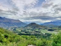 Blick von oben zurück Richtung Queenstown