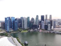 Blick vom Marina Bay Sands, Singapur 