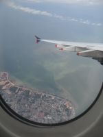13 Stunden später - im Anflug auf Singapur.