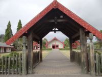 Te Puia, ein Versammlungshaus der Maori