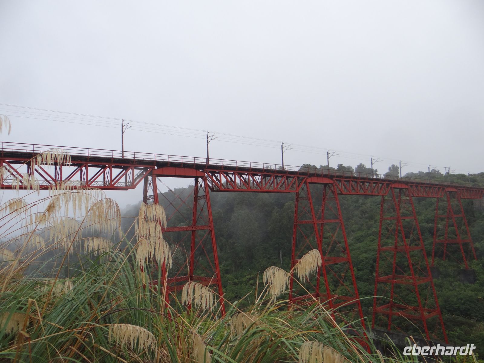 Makatote Viadukt, eine der längsten Eisenbahnbrücken des Landes