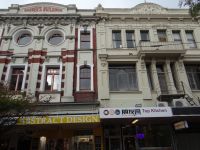 Wellington, Cuba Street, hübsche Fassaden säumen die Straße.