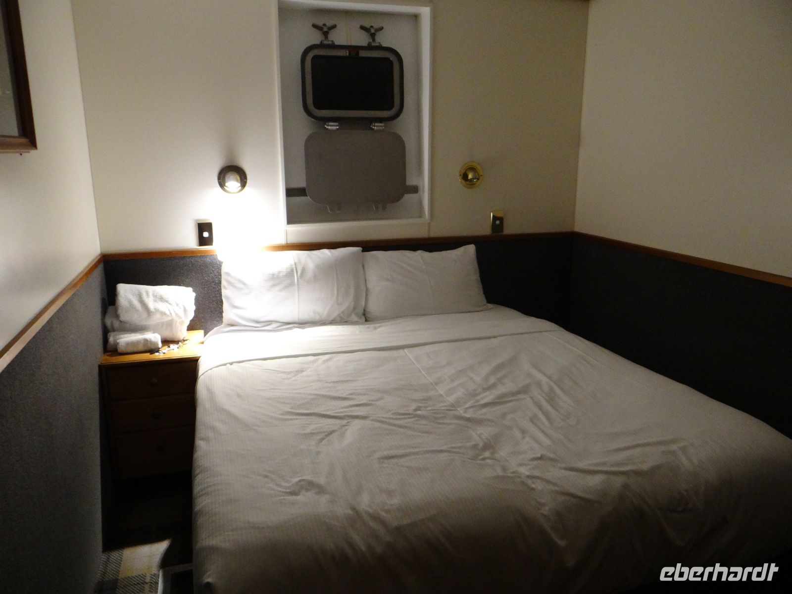 Milford Mariner, die Kajüte ist klein und mein. 