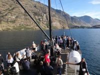 Queenstown, TSS Earlslaw, schönes Wetter, gute Sicht, doch wohin steuern wir?