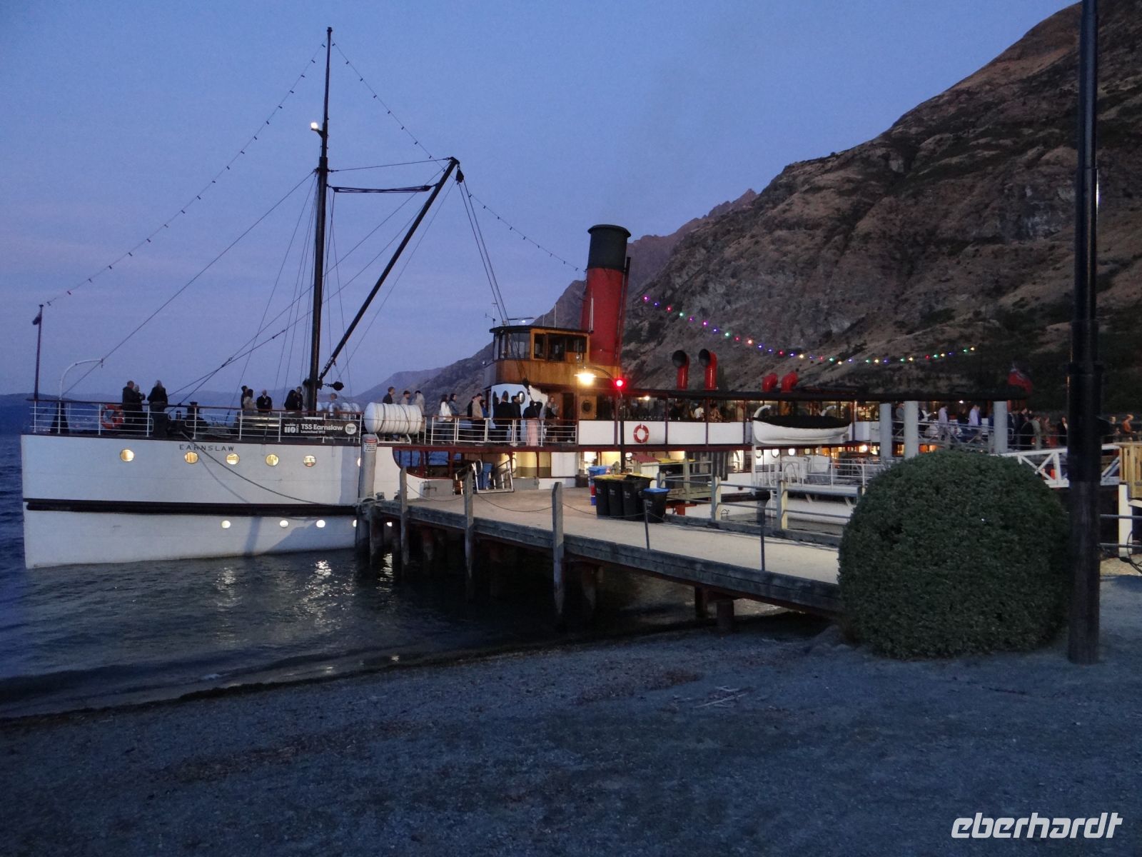 Walter Peak Farm, die TSS Earlslaw bringt uns nach Hause. 