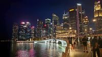 Große Rundreise Neuseeland: Die beeindruckende Skyline von Singapur. 