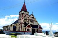 Große Rundreise Neuseeland: Die St. Faith's Kirche in Roturoa. 
