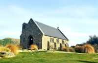 Große Rundreise Neuseeland: Die Kirche des guten Hirten in Tekapo. 