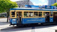 Große Rundreise Neuseeland: Christchurch, Straßenbahn. 