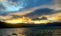 Große Neuseeland Rundreise: Sonnenuntergang über dem See Wakatipu.