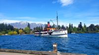 Große Rundreise Neuseeland: Das Dampfschiff TSS Earnslaw in Queenstown. 