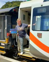 Große Neuseeland Rundreise: Die Fahrt mit dem Transalpinen Zug von Greymouth nach Christchurch startet.