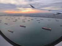 Anflug Singapur 