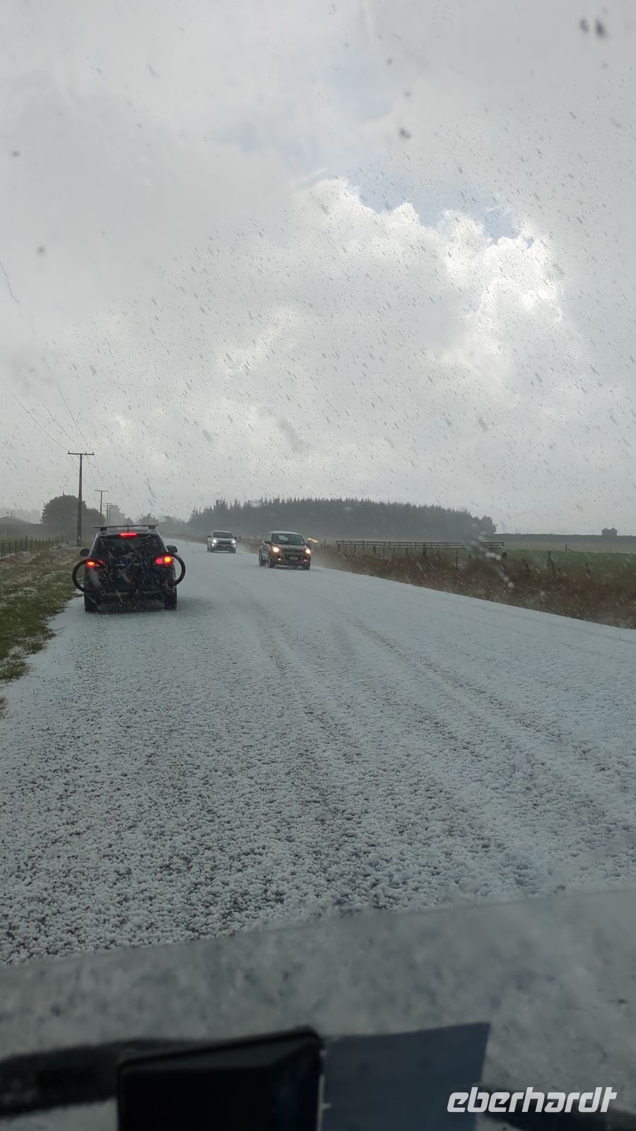 Plötzlicher Hagelsturm