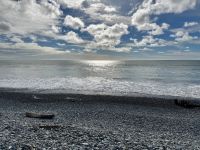 20. Tag: Fox Glacier bis Greymouth – Abendstimmung am Strand von Greymouth