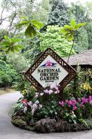 Eingang zum Orchideengarten in Singapur