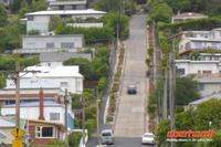 Baldween Street in Dunedin, die steilste Strasse der Welt
