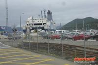 Fahrt auf die Fähre in Picton