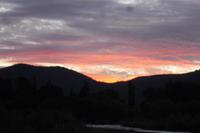 Sonnenuntergang Tongariro Lodge in Turangi