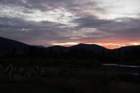 Sonnenuntergang Tongariro Lodge in Turangi