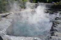 Rachel-Schwefeldampfquelle in Rotorua (212 Grad Celsius)