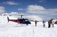 Landung auf dem Schneefeld