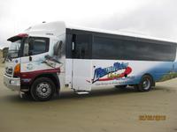 IMG_2730 Mit dem Traktorbus am Ninty Mile Beach unterwegs