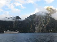 0476  Milford-Sound - Fahrt mit der Milford Marnier - Die Diamond Princess begegnet uns