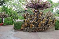 Pferdeköpfe im Orchideen-Viertel zum Jahr des Pferdes