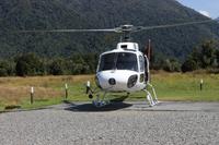 Helikopter für unseren Flug zum Fox-Gletscher